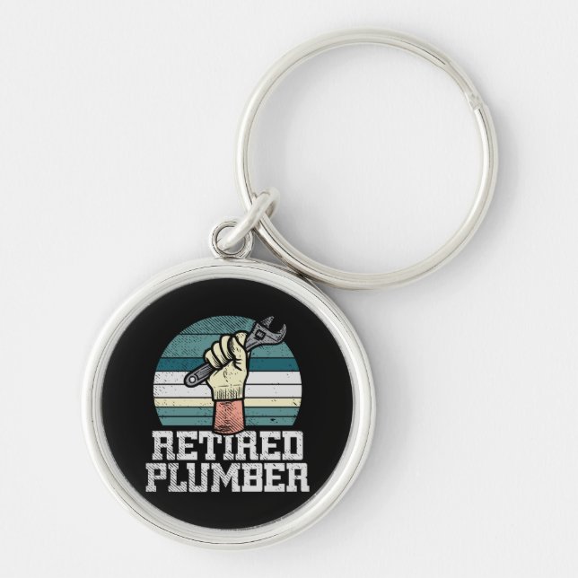 Retirement Plumber Pension Key Ring (Front)