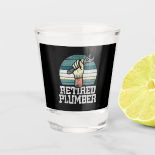 Retirement Plumber Pension Shot Glass
