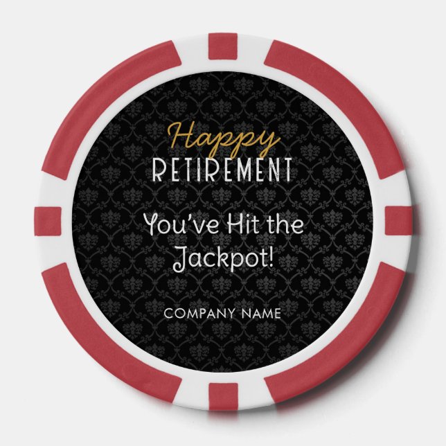 Retirement Poker Chips | Fun Party Favour or Gift  (Front)