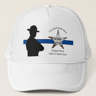 Retirement Police Thin Blue Line Hat