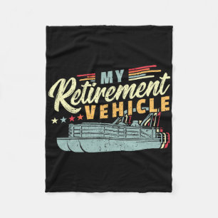 Retirement Pontoon Boat Captain I Old Man Pontoon  Fleece Blanket