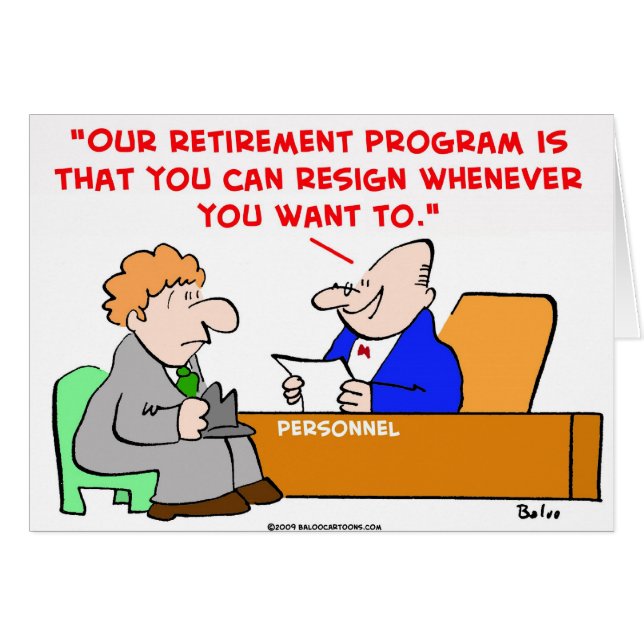 retirement program resign (Front Horizontal)