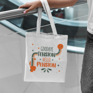 Retirement Quote Retro Tote Bag