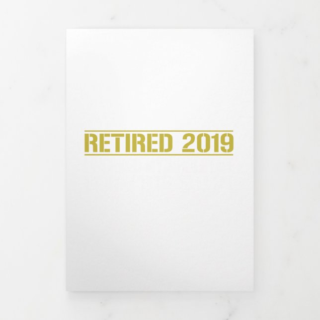 Retirement Retired 2019 I worked my whole life Tri-Fold Programme (Cover)