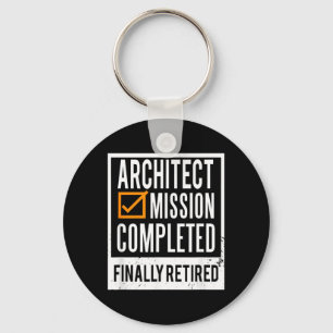 Retirement Retired Architect Key Ring