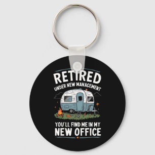 Retirement Retired Funny Camper Camp Camping Key Ring