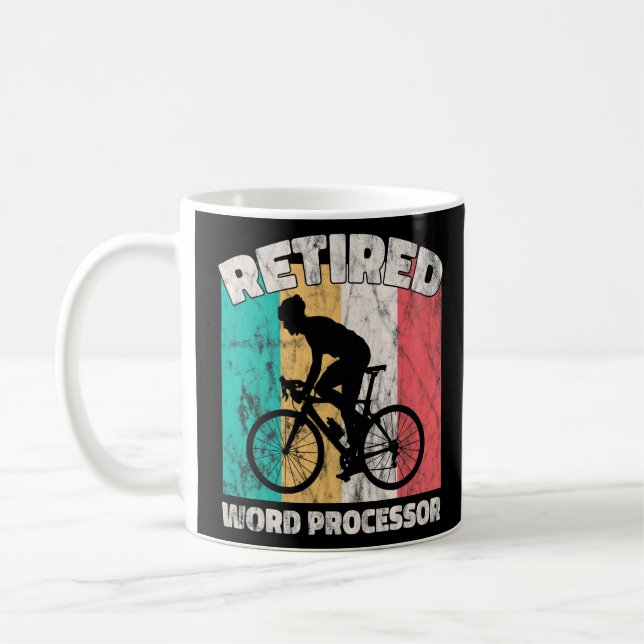 Retirement Retired Word Processor  Coffee Mug (Left)