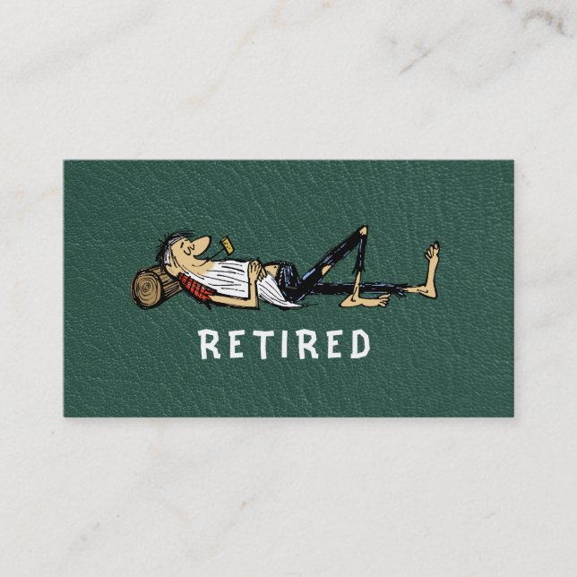 Retirement - Rip Van Winkle image business Calling Card (Front)
