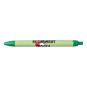 Retirement Rocks Black Ink Pen