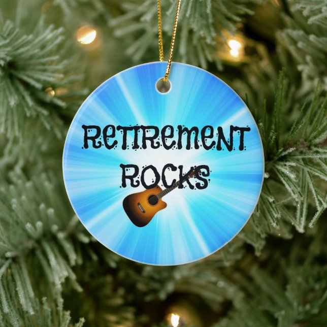 Retirement Rocks Ceramic Tree Decoration (Tree)