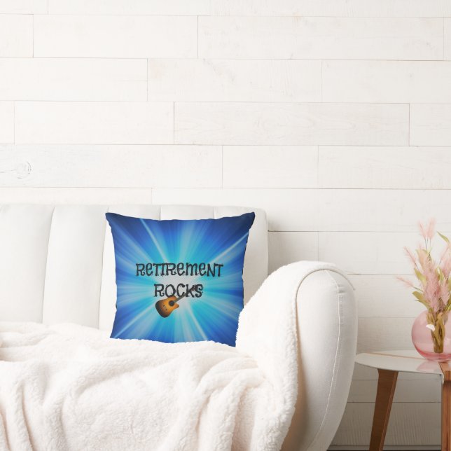 Retirement Rocks--custom guitar design Cushion (Couch)