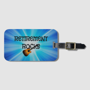Retirement Rocks--custom guitar design Luggage Tag