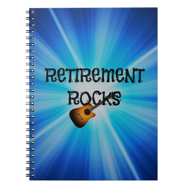 Retirement Rocks--custom guitar design Notebook (Front)