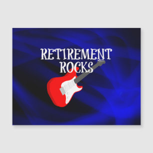 Retirement Rocks, rockin' red and white guitar