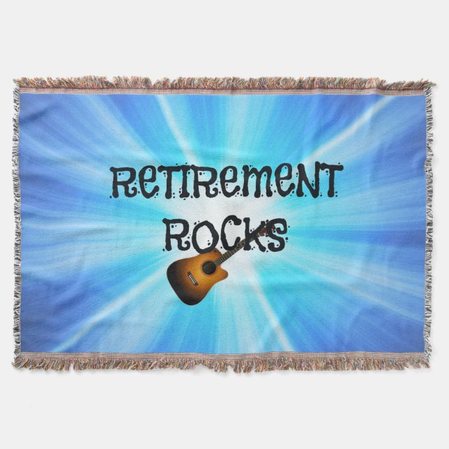 Retirement Rocks Throw Blanket (Front)