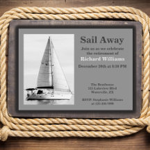Retirement sailing Sail Away Sailboat formal