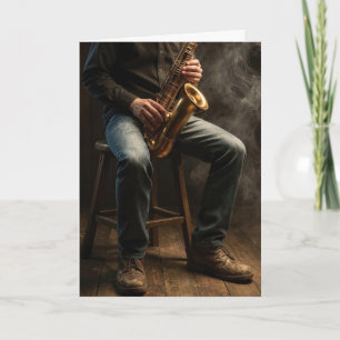 Retirement Saxophone Player Card