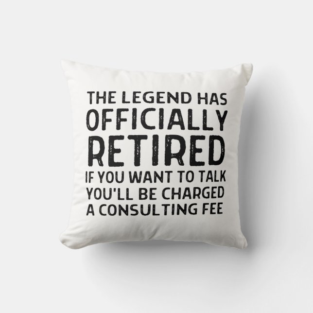 Retirement saying cushion (Front)