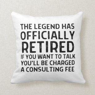 Retirement saying cushion
