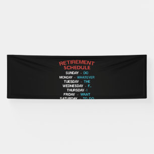 Retirement Schedule Calendar Office Humour Coworke Banner