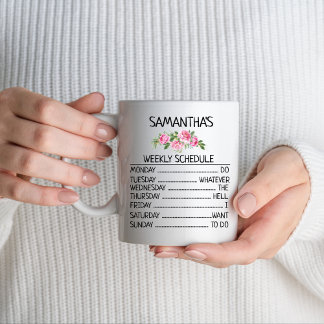 Retirement Schedule Retired Gift For Women Grandma Mug