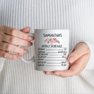 Retirement Schedule Retired Gift For Women Grandma Mug
