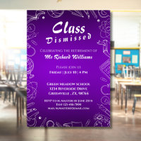 Retirement School Teacher Class Dismissed Party