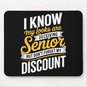 Retirement senior funny elderly saying mouse mat