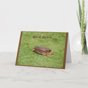 Retirement - Slow Down Turtle on Golf Course Card
