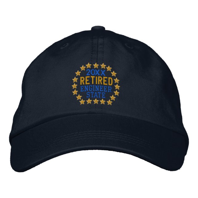 Retirement Stars Personalise it  Embroidered Cap (Front)