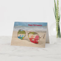 Retirement Sunglasses Beach Chair Reflection