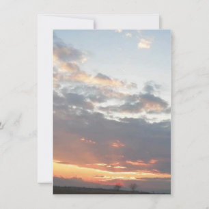 Retirement sunset photo new beginning front back thank you card