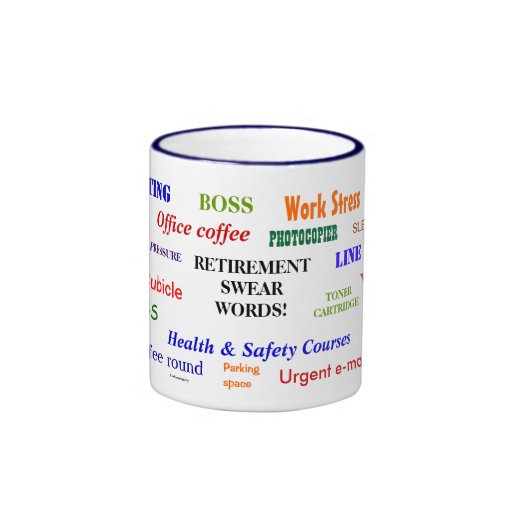 Retirement Swear Words Classic Ringer Mug - 13.55 Retirement Swear Words Classic Ringer Mug