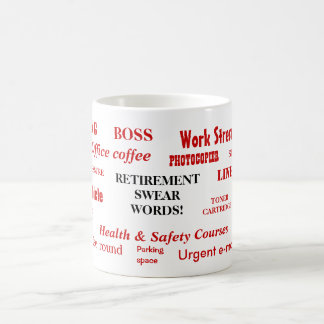 Retirement Swear Words Funny Retirement Gift Joke Coffee Mug