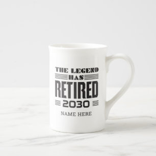 Retirement The Legend Has Retired Personalised Bone China Mug