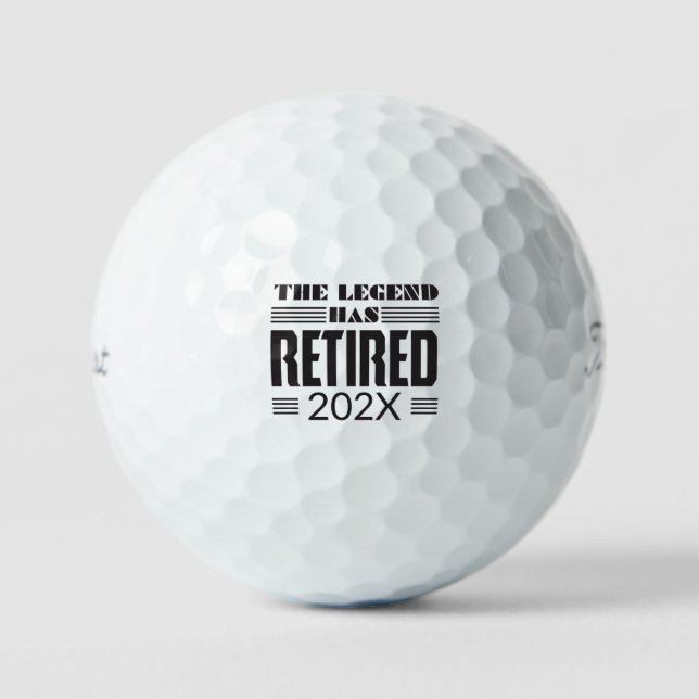 Retirement The Legend Has Retired Personalised Golf Balls (Front)