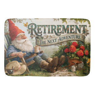 Retirement the Next Adventure Garden Gnome Bath Mat