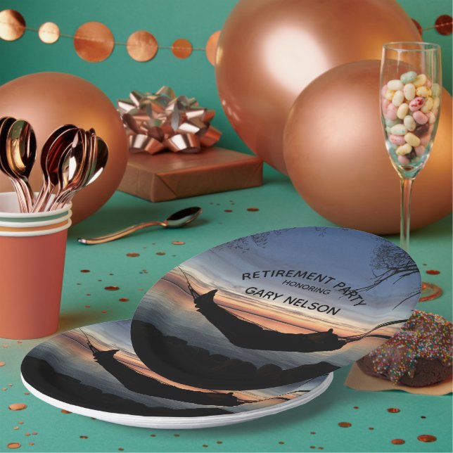 Retirement Theme - Party Paper Plate (Multi)