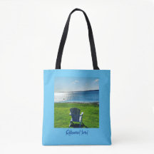 Retirement time with Adirondack chair Tote bag