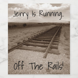 Retirement Train Rails Party Celebrate Wine Labels