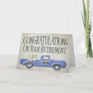 Retirement Travel Adventure Truck Congratulations Card