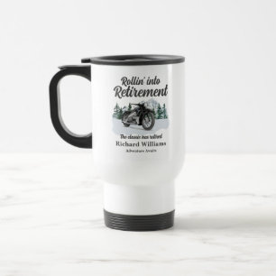 Retirement Travel Theme Classic Motorbike Rolling Mug