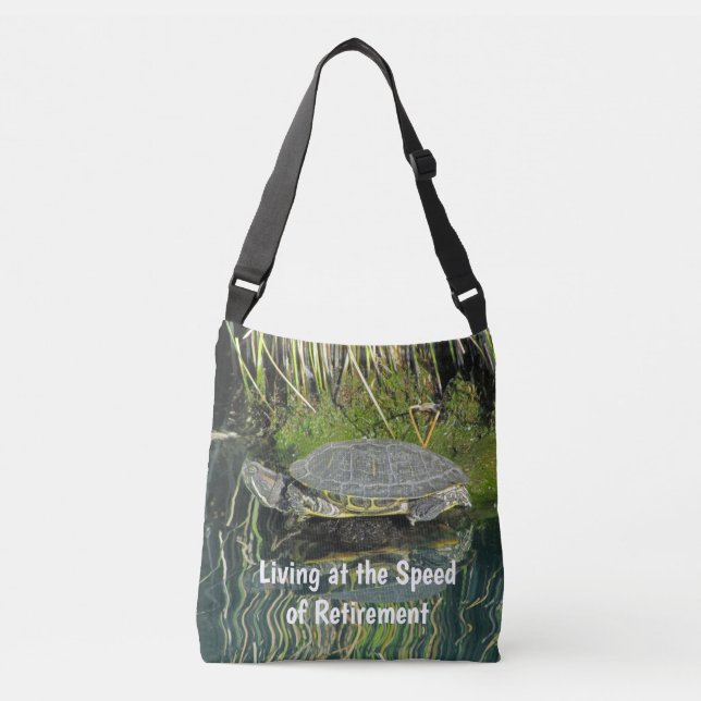 Retirement Turtle Photo Water Reflection Nature Crossbody Bag (Front)