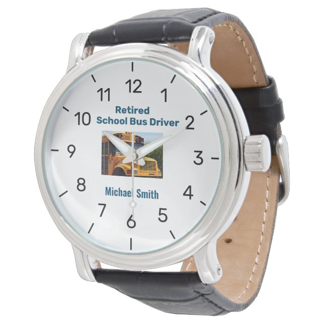 Retirement Watch School Bus Driver Personalised (Angled)