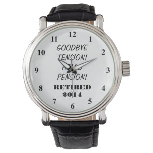 Retirement watch with personalizable quote