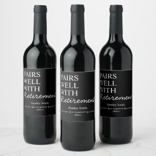 Retirement Wine Label – Cheers & Congrats