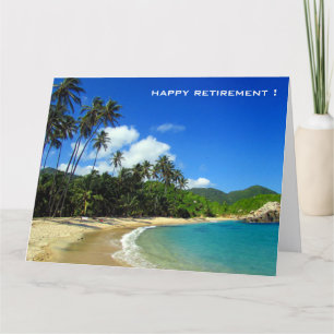 retiring caribbean beach view card
