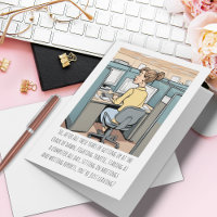 Retiring Female Office Worker Funny Custom Text