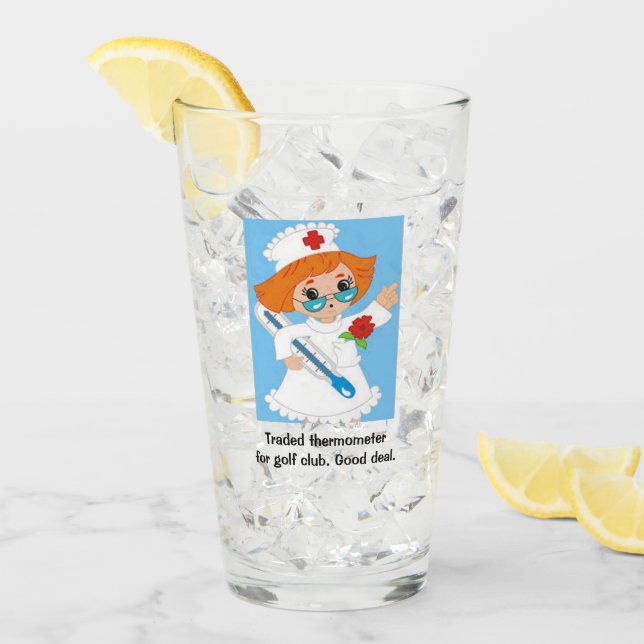 Retiring Nurse Golfer Glass (Front Ice)