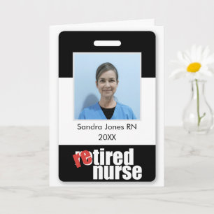 retiring nurse personalised photo retirement card